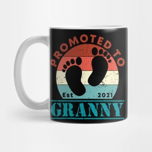 Vintage Promoted to Granny 2021 new Grandmother gift Granny Mug